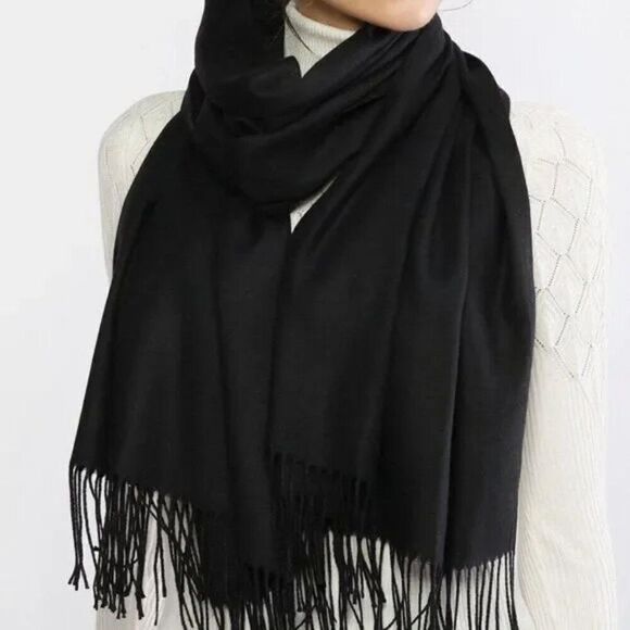 New Women's Scarf Shawls and Wraps Black - Picture 4 of 7
